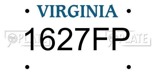1627FP Virginia License Plate