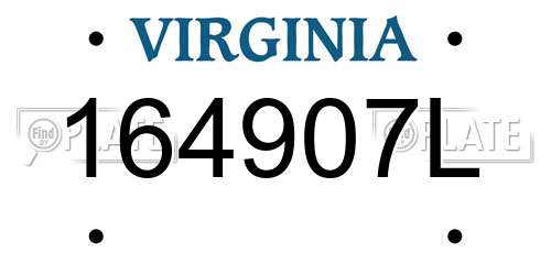 164907L Virginia License Plate