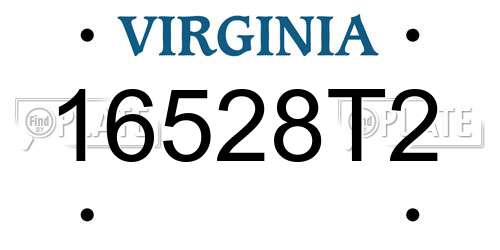 16528T2 Virginia License Plate