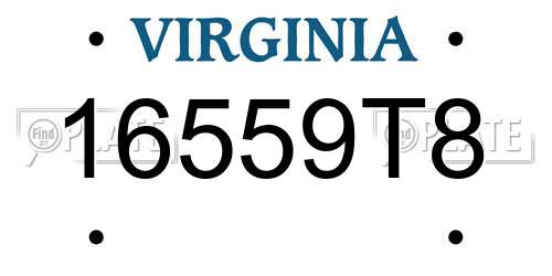 16559T8 Virginia License Plate