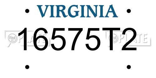 16575T2 Virginia License Plate
