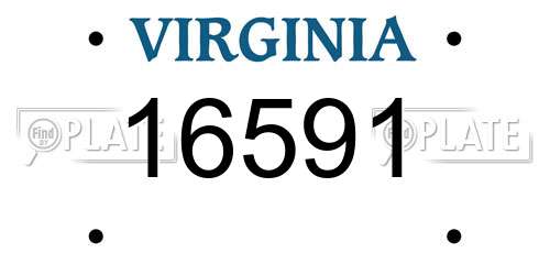 16591 Virginia License Plate