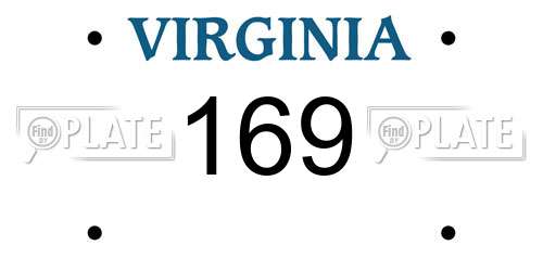 169 Virginia License Plate