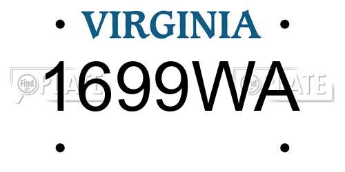 1699WA Virginia License Plate