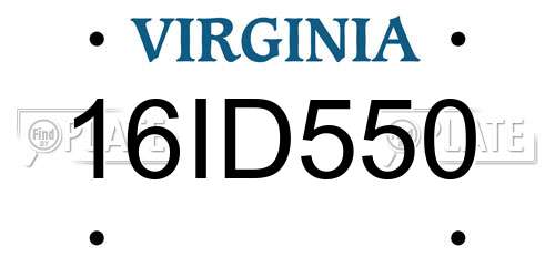 16ID550 Virginia License Plate
