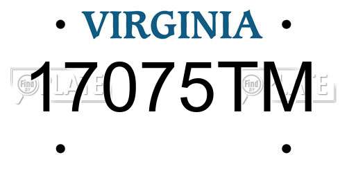 17075TM Virginia License Plate
