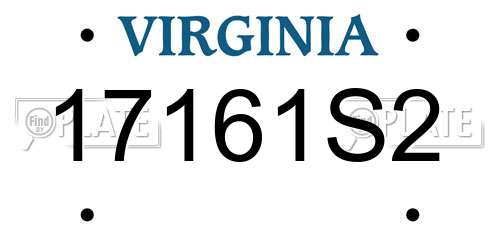 17161S2 Virginia License Plate