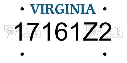 17161Z2 Virginia License Plate