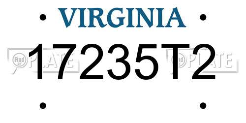 17235T2 Virginia License Plate