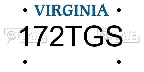 172TGS Virginia License Plate