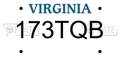 173TQB Virginia License Plate