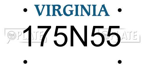 175N55 Virginia License Plate