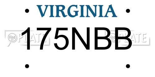 175NBB Virginia License Plate