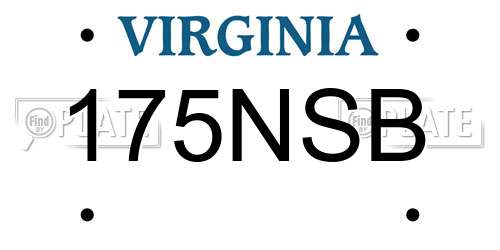 175NSB Virginia License Plate