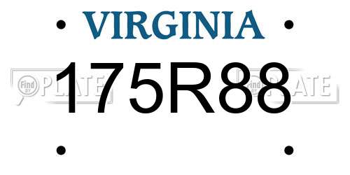 175R88 Virginia License Plate