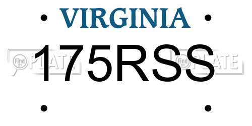 175RSS Virginia License Plate