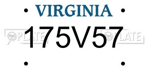 175V57 Virginia License Plate