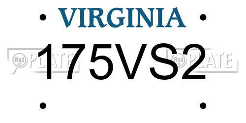 175VS2 Virginia License Plate