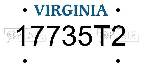 17735T2 Virginia License Plate