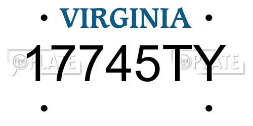 17745TY Virginia License Plate