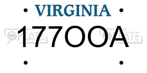 177OOA Virginia License Plate