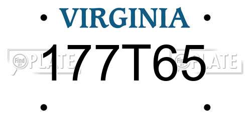 177T65 Virginia License Plate