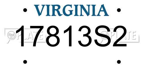 17813S2 Virginia License Plate