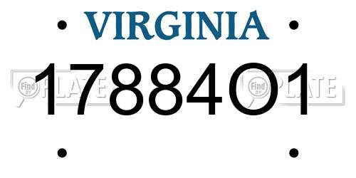17884O1 Virginia License Plate