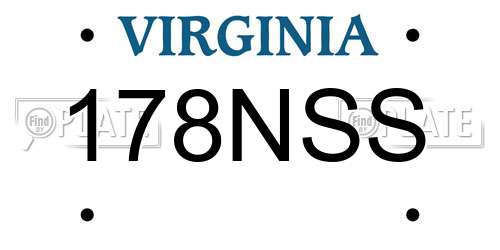 178NSS Virginia License Plate