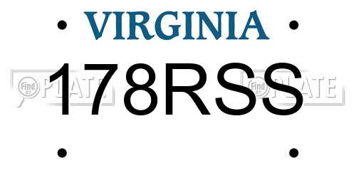 178RSS Virginia License Plate