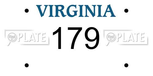 179 Virginia License Plate