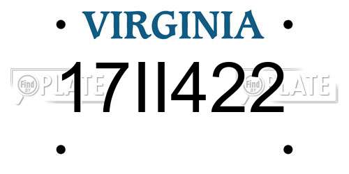 17II422 Virginia License Plate