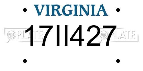17II427 Virginia License Plate