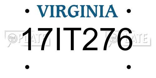 17IT276 Virginia License Plate