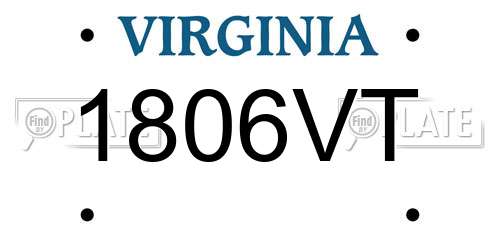 1806VT Virginia License Plate