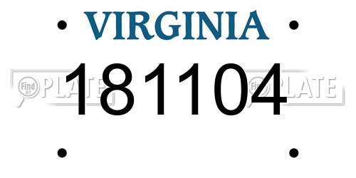 181104 Virginia License Plate