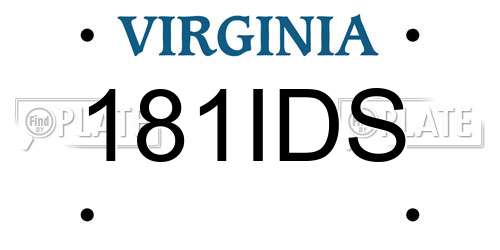 181IDS Virginia License Plate
