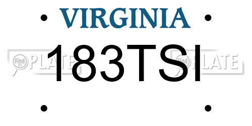 183TSI Virginia License Plate