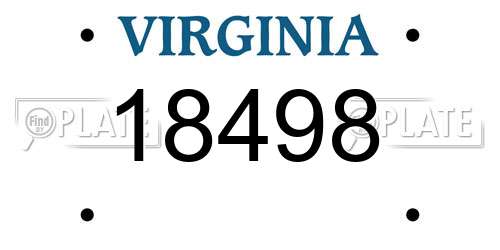 18498 Virginia License Plate