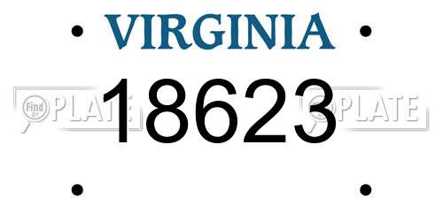 18623 Virginia License Plate