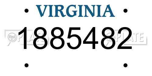 1885482 Virginia License Plate