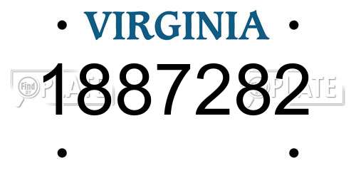 1887282 Virginia License Plate