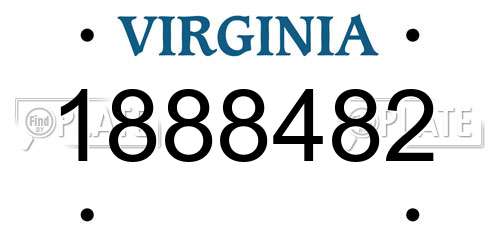 1888482 Virginia License Plate