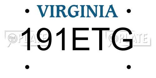 191ETG Virginia License Plate