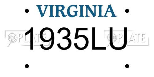 1935LU Virginia License Plate