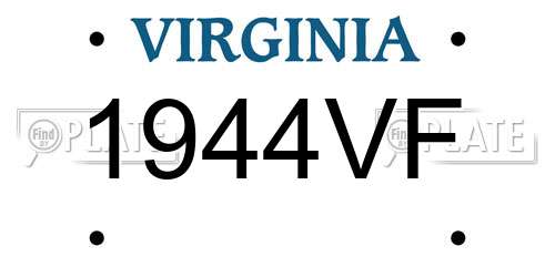 1944VF Virginia License Plate