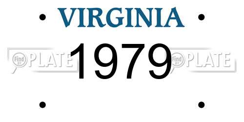 1979 Virginia License Plate