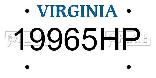19965HP Virginia License Plate