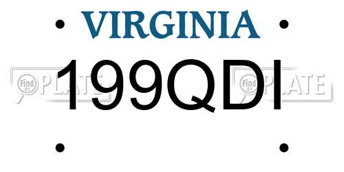 199QDI Virginia License Plate