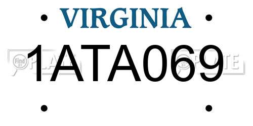 1ATA069 Virginia License Plate